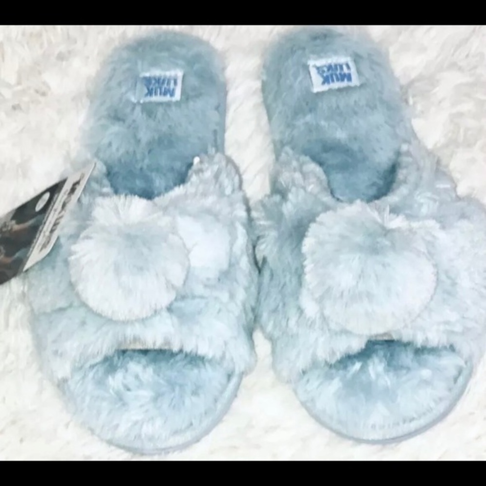 Muk Luks Light blue Bardot Slipper Size slide large